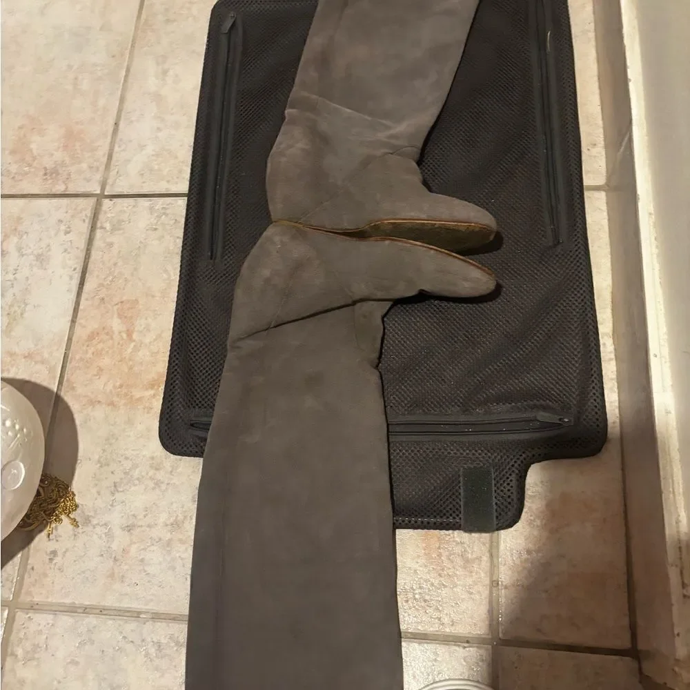 Candela Over The Knee Heel Boots gray wedge boot heels cute shoes